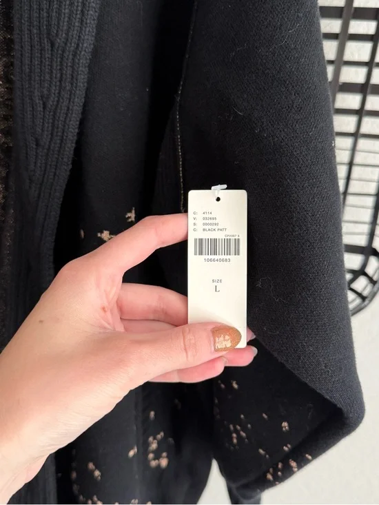 Anthropologie Collared V-Neck butterfly Cardigan - Picture 7 of 9